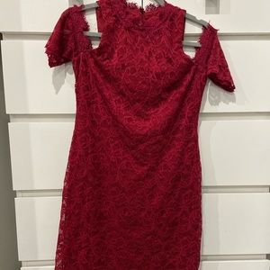 Laundry deep red lace dress